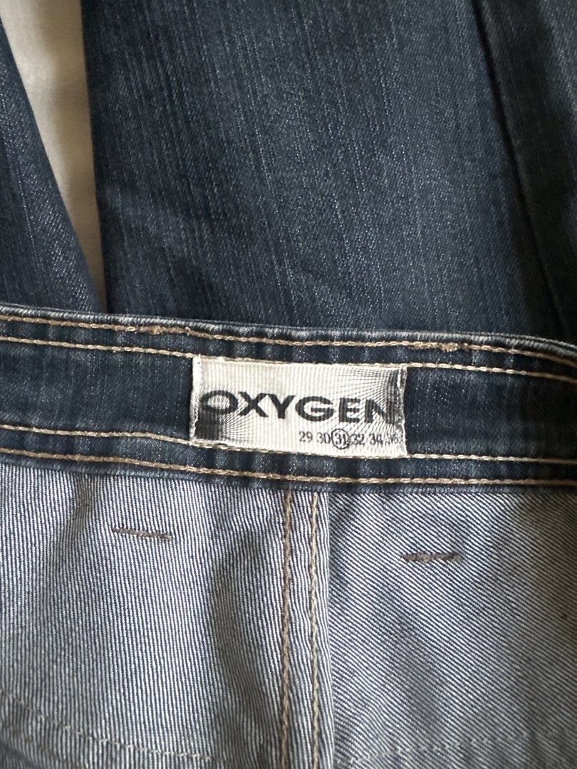 Oxygen Vintage Jeans for Men (Category: Jeans) located in Aroroy. Submitted by nicadeclutterz (Listing ID 1451668095, Image 2). Description: •OXYGEN VINTAGE JEANS - original - in good condition pa - size 31 - vintage - colors may appear lighter or darker due to lighting - manage expectations as this item is preloved - dm for more details ☺️ dimes: length: 38.5 width: 17 leg opening: 💰MOP: GCASH/BDO/GO TYME 🚚 MOP: JNT/LBC .