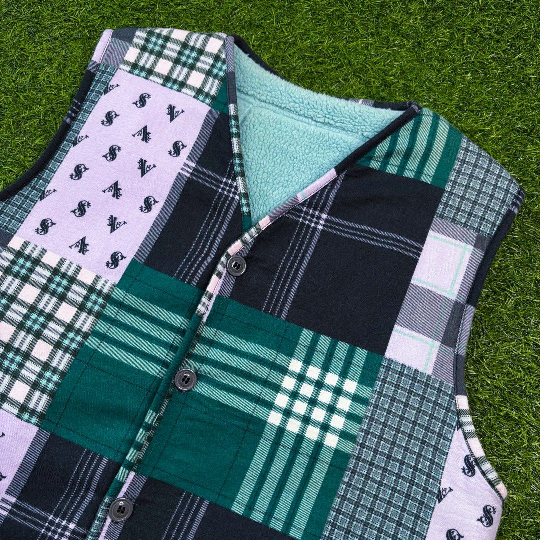 Patchwork | Vest. (Category: Vests) located in Manila. Submitted by bypiecesandstories (Listing ID 1451619917, Image 3). Description: Patchwork | Vest. 799 PHP 💛 - One piece only — don’t miss it! 😉 Can Fit — Small to Large Dimensions — W 22" L 26" Unique patchwork design you won’t see everywhere. Adds character even to simple outfits. Perfect if you want something different but wearable 🥰🤍 • REMINDERS • — Read the Rules & Guidelines under FAQ