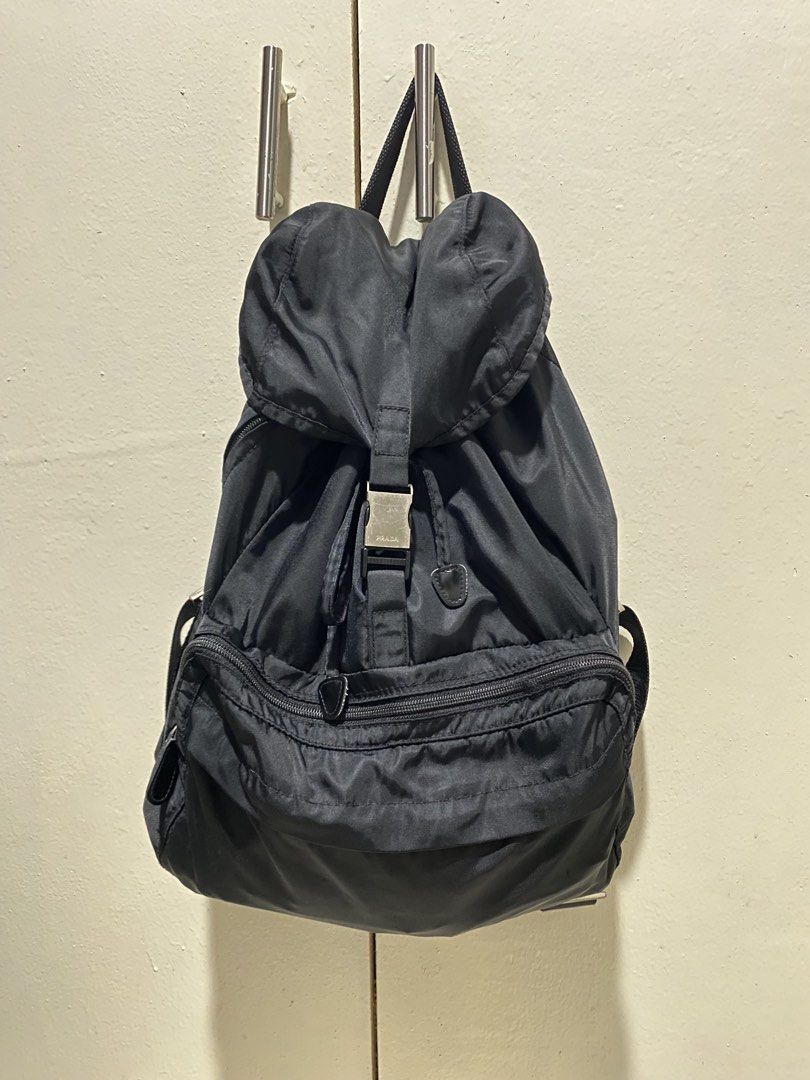 Prada Backpack (Category: Backpacks) located in Cavite. Submitted by jaffahediah_12 (Listing ID 1451648891, Image 1). Description: Issue: need Keychain for the zipper (still working wala lang puller).