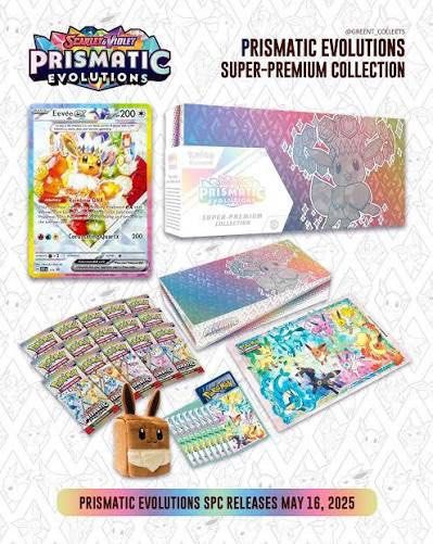Prismatic Evolution SPC (Category: Card Boxes & Cases) located in Singapore. Submitted by zardcollectz (Listing ID 1451612621, Image 1). Description: Brand new sealed -5x Collection only at 681812 or Bedok Dm me Cheapest on carousell.