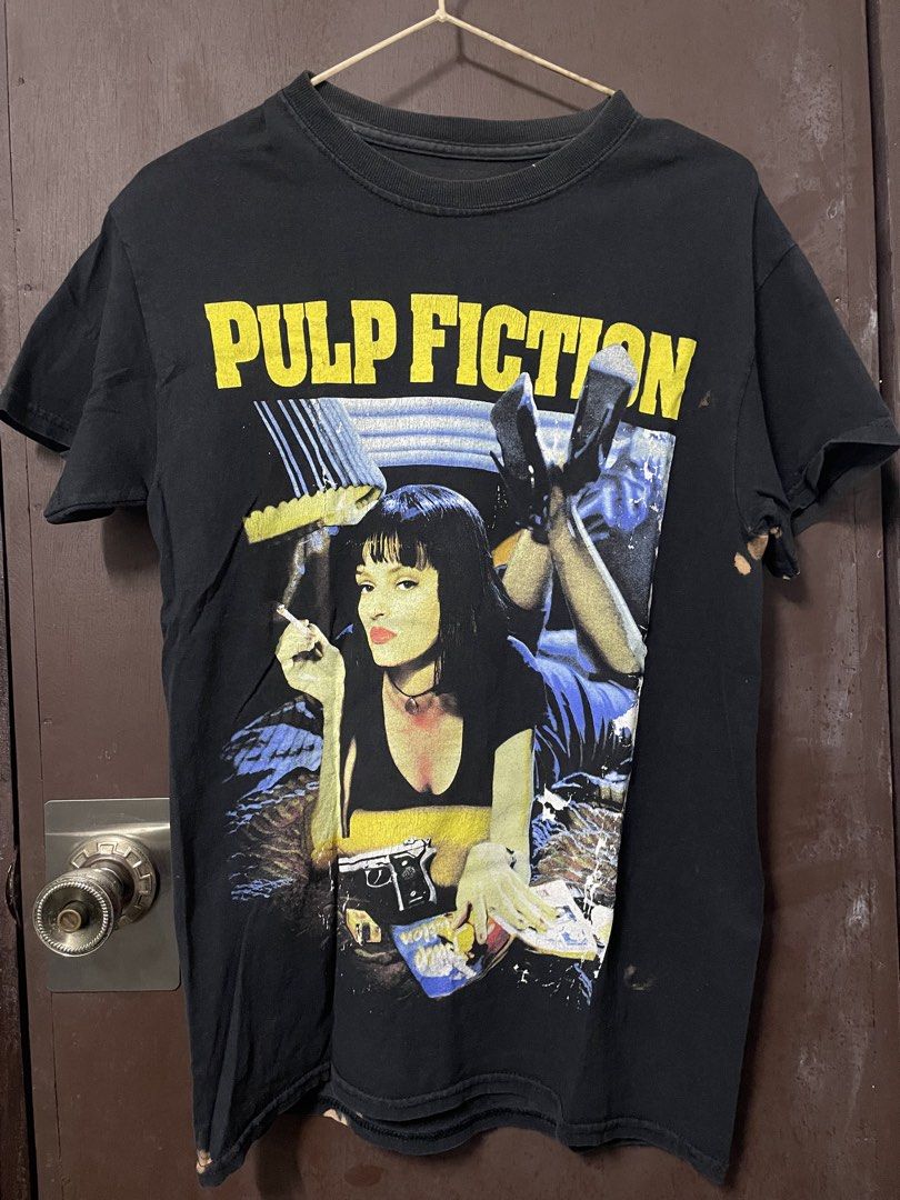 Pulp Fiction Merch Shirt (Category: Tshirts & Polo Shirts ) located in Taguig. Submitted by uppcyclee (Listing ID 1451676701, Image 1). Description: FOR SALE: Pulp Fiction Merch Shirt Size Small (17 width x 26 length) Very good condition Has bleach stains but looked like a design Small unnoticeable crack prints Loc: Taguig / Bulacan Can do same-day shipping within Metro.