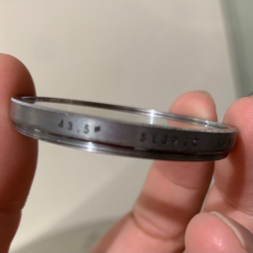 Rare camera lens filters (Category: Cameras) located in Manila. Submitted by gepmacadaeg (Listing ID 1451693086, Image 3). Description: Sold as set only. - Canon 48mm UV - Toshiba 48mm SL-1A - Olympus 43.5mm SL39.5C - Konica Konifilter 49mm UV - no brand 35.5mm UV.