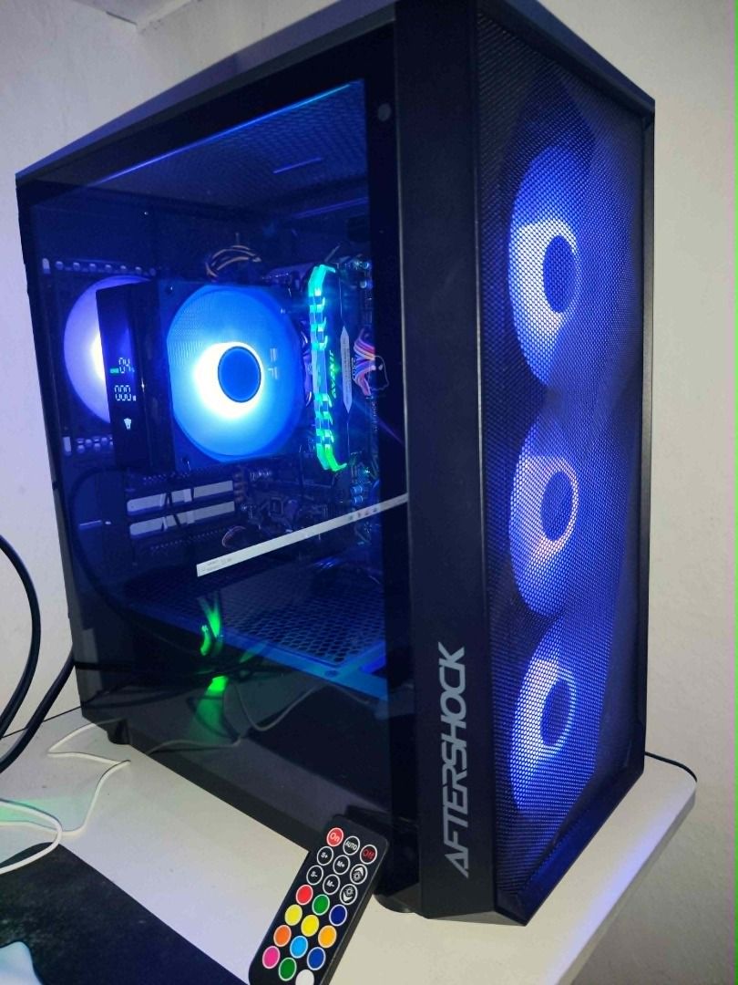 Ryzen 5 pro 2400g ARGB system unit (Category: Desktops) located in Las Pinas. Submitted by mikko.gomez (Listing ID 1451638776, Image 3). Description: For sale system unit only Good as new 100% No issues! Test to sawa with ARGB setup Specs: AMD Ryzen 5 pro 2400g CPU W/ Radeon Vega 11 Integrated Graphics Gigabyte B450M-K Motherboard 16GB Avexir RGB RAM 2x8 128GB SSD 500GB HDD Silverstone 500w 80+ True rated power supply Jungle Leopard ARGB CPU Cool