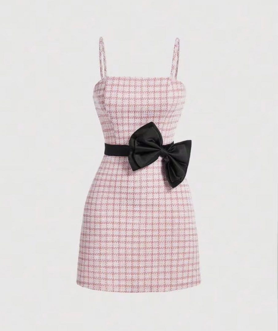 SHEIN MOD Pink Gingham Dress with Black Bow (Category: Dresses) located in Manila. Submitted by m4thea (Listing ID 1451664918, Image 1). Description: - used only once - size small - dm for ww - mop: gcash - loc: naga city, bicol.