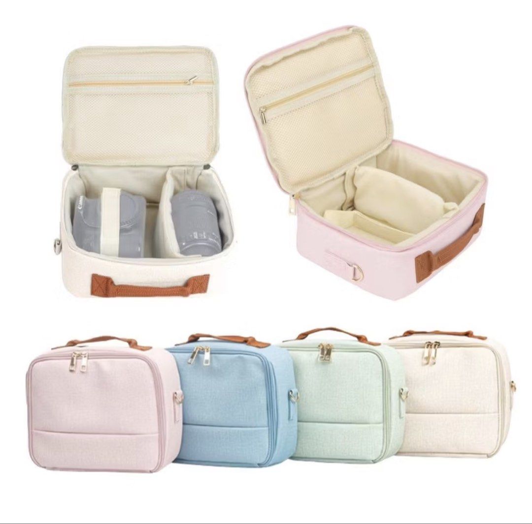 Soft Padded Camera Bag - Multiple Colors Available (Category: Camera Bags & Carriers) located in Marikina City. Submitted by joannealeria (Listing ID 1451655021, Image 2). Description: Color: BEIGE - Soft padded camera bag - Main compartment with dividers for camera and lenses - Zippered accessory pocket inside lid - Detachable shoulder strap - Top handle for easy carrying.