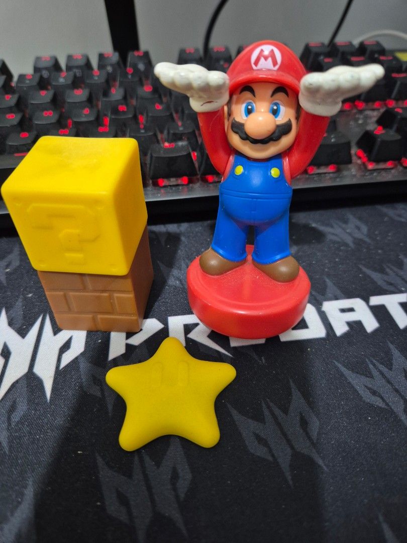Super Mario & Friends Action Figures (Category: Figurines & Statues) located in Manila. Submitted by zotag (Listing ID 1451648846, Image 2). Description: - iconic Nintendo Super Mario characters: Mario, Toad, and Donkey Kong. - Comes with fun accessories: a warp pipe, a question block, and a star. - Ideal for collectors and fans of the Super Mario game series..