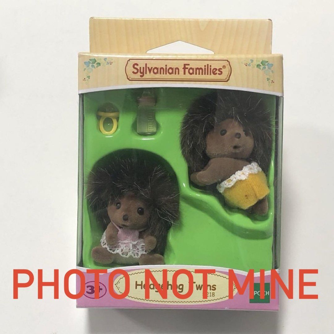 Sylvanian Families, Bramble Hedgehog Twins (Category: Figurines & Statues) located in Manila. Submitted by lovveegeli (Listing ID 1451649227, Image 2). Description: -No box -Comes with original accessories .