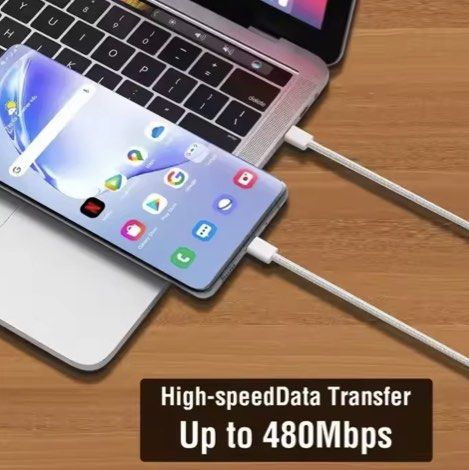 Type C Cable (Category: Chargers & Cables) located in Singapore. Submitted by asampedas.22 (Listing ID 1451590079, Image 3). Description: - 1-meter USB-C Charging Cable - Supports 60W PD Fast Charging - High-Speed Data Transfer (480Mbps) - Durable Nylon Braided Exterior - Tested for 4000+ Bends - Ideal for Phones & USB-C Devices.