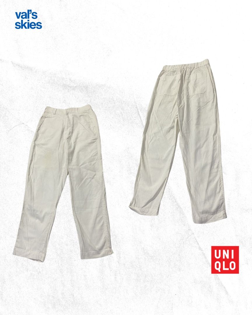 UNIQLO WHITE PANTS (Category: Other Bottoms) located in Davao. Submitted by valskies (Listing ID 1451292195, Image 2). Description: WAIST: 60-66cm HIP: 85-91cm.