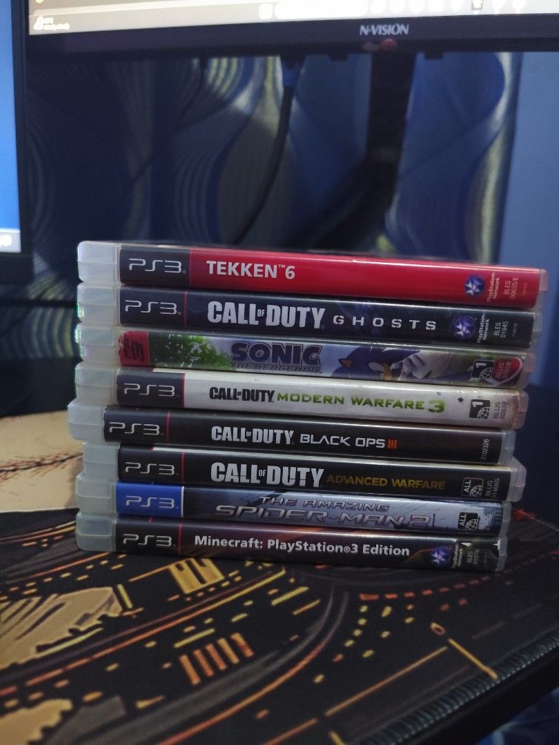 USED ASSORTED PS3 GAMES (Category: PlayStation) located in Manila. Submitted by aubreyvonn (Listing ID 1451532606, Image 3). Description: - 1000 PHP (Negotiable each) EACH - Includes: Tekken 6, Call of Duty Ghosts, Modern Warfare 3, Black Ops III, Advanced Warfare - Also features: Sonic the Hedgehog, The Amazing Spiderman 2, Minecraft PlayStation 3 Edition - Also features non-cased: Assassin's Creed III, Minecraft Playstation 3 Edition, Medal of 
