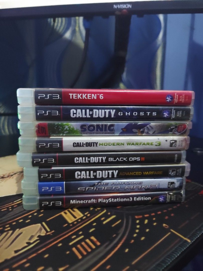 USED ASSORTED PS3 GAMES (Category: PlayStation) located in Manila. Submitted by aubreyvonn (Listing ID 1451532606, Image 2). Description: - 1000 PHP (Negotiable each) EACH - Includes: Tekken 6, Call of Duty Ghosts, Modern Warfare 3, Black Ops III, Advanced Warfare - Also features: Sonic the Hedgehog, The Amazing Spiderman 2, Minecraft PlayStation 3 Edition - Also features non-cased: Assassin's Creed III, Minecraft Playstation 3 Edition, Medal of 