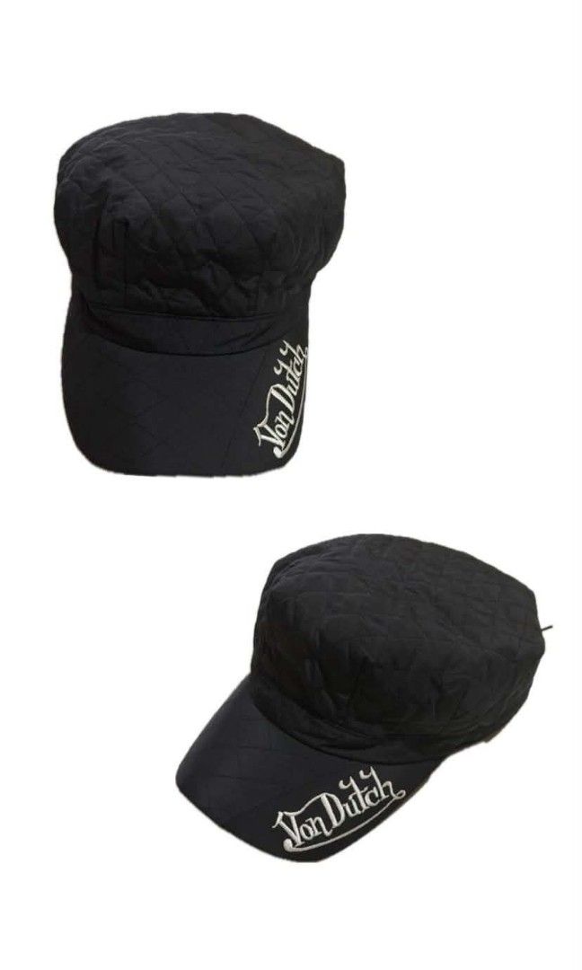 Y2K Von Dutch Quilted Cadet Cap, Men's Fashion, Watches & Accessories ...