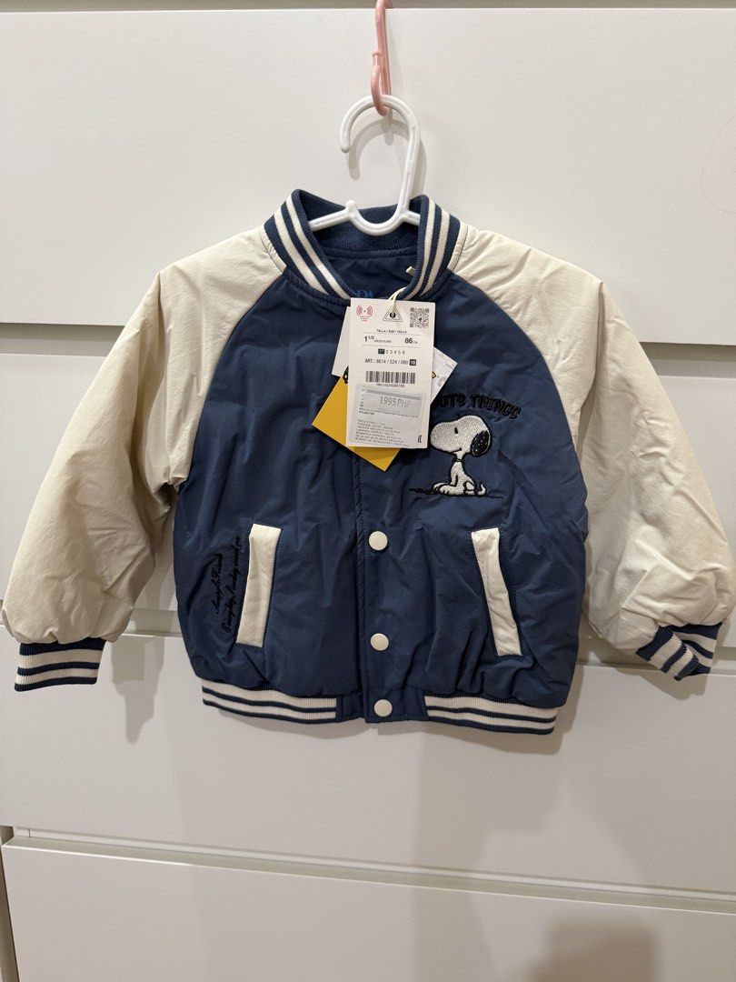 Zara Kids Snoopy Jacket size 1.5Y (Category: Babies & Kids Fashion) located in Manila. Submitted by preloved_new_forsale (Listing ID 1451579948, Image 1). Description: Brand new with tag Size 1.5Y.