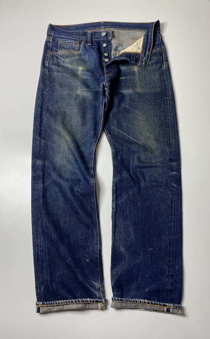 90s DENIME ORIZZONTI SELVEDGE PANTS (Category: Jeans) located in Balanga. Submitted by dig_gear (Listing ID 1451830807, Image 2). Description: 90s DENIME ORIZZONTI SELVEDGE PANTS MADE IN JAPAN ONE OF THE OSAKA 5 BUTTON FLY DIMENSIONS WAIST - 16” LENGTH - 39” INSEAM - 30” FRONT RISE - 11” LEG OPENING - 8” THIGH - 11” KNEE - 8.5”.