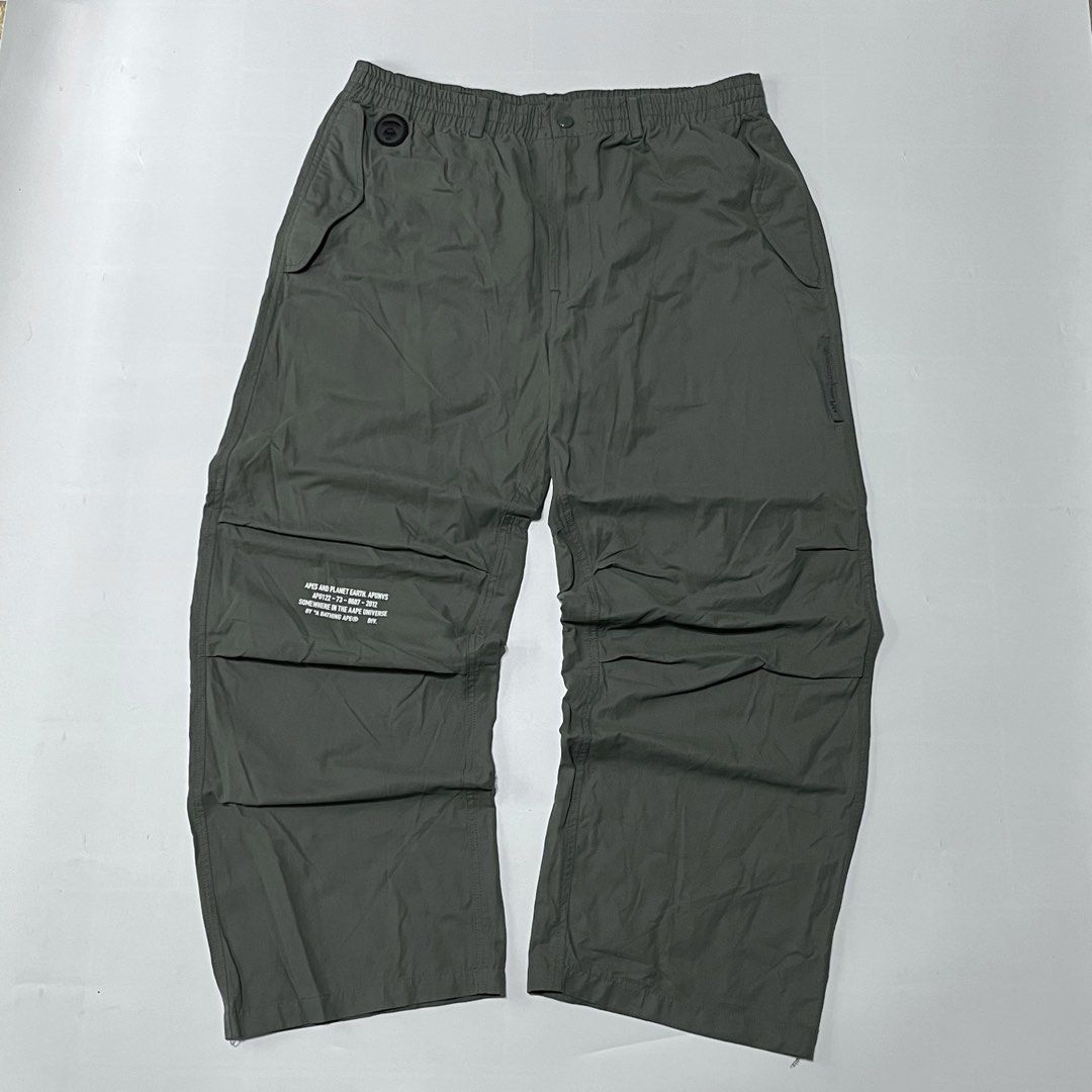 Aape Baggy Woven Pants (Category: Jeans) located in Bacoor. Submitted by ItsShoeGood (Listing ID 1451798838, Image 1). Description: Size XL on tag 18” waist fit to 36-40 42” length 11 Leg Opening 14 Thigh Pristine Condition.