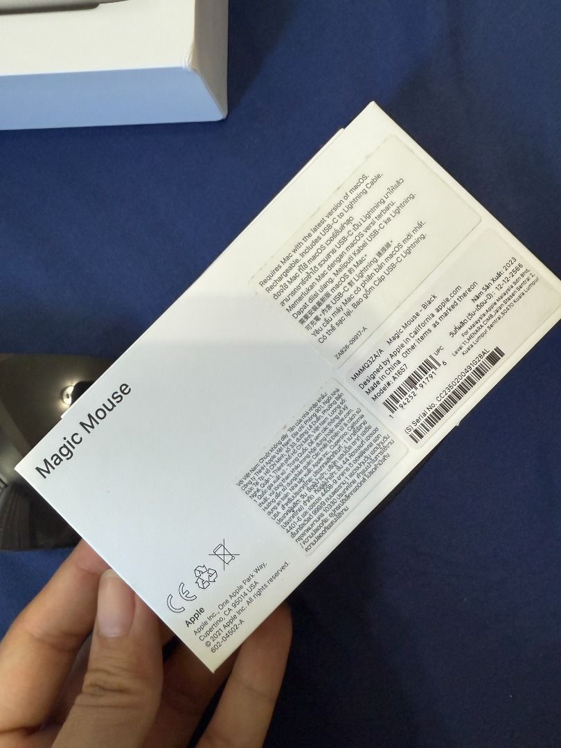 Magic Mouse Black (USB-C to Lightning Cable) with Box⁠ (Category: Mouse & Mousepads) located in Manila. Submitted by jjuneeee (Listing ID 1451868740, Image 3). Description: Selling my Apple Magic Mouse (Black). * Opened and tested once to check functionality, never used after that. * Like new condition. No scratches. * Comes with original box and original braided USB-C to Lightning cable (unwrapped/unused). * 100% authentic Apple product. .