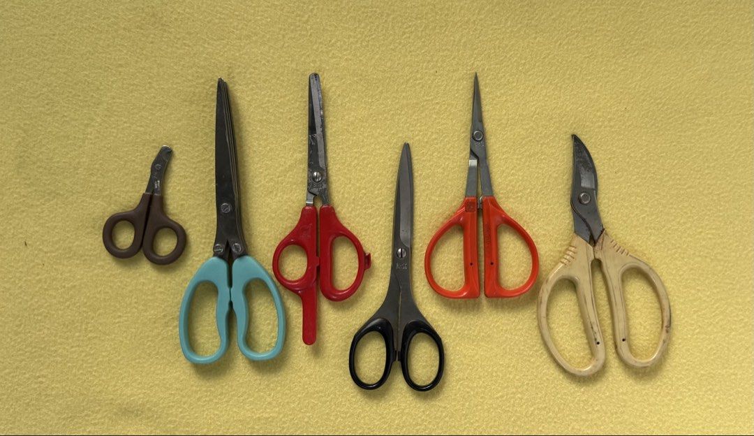 Assorted Scissors Set - Crafting, Kitchen, Pet Grooming (Category: Craft Supplies & Tools) located in Calamba. Submitted by transitory (Listing ID 1451756502, Image 1). Description: For Sale Japan Assorted Scissors Used but in good condition Take all price ₱300 No part out J&T or lalamove c/o buyer Calamba,Laguna location Pm or contact 09165870869 Salamat.