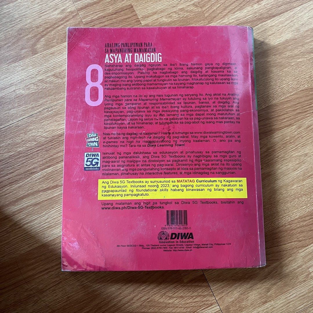 Asya at Daigdig Grade 8 book (Category: Textbooks) located in Manila. Submitted by lovedchrx051201 (Listing ID 1451721882, Image 2). Description: lightly used (except some writings, but still in good condition) Loc: Bulacan Mop: Gcash or Gotyme Mod: jnt or lalamove.