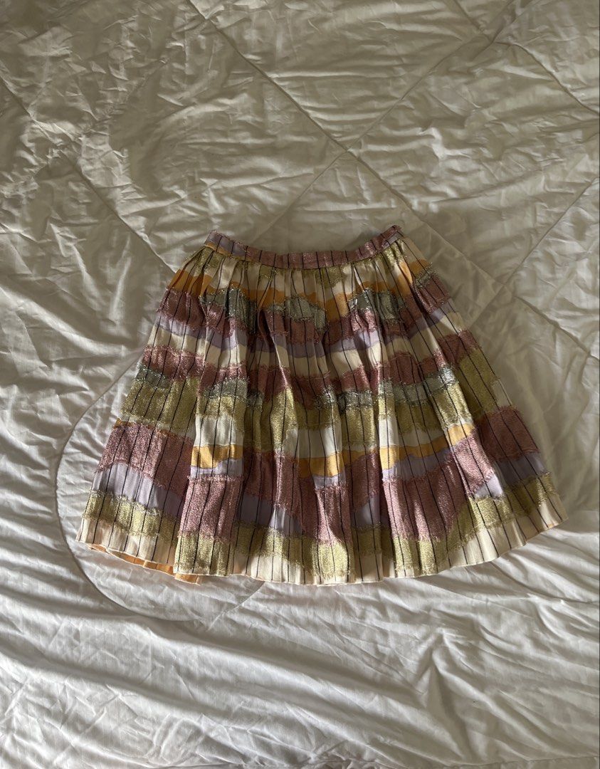 Authentic Christian Dior Runway 2016 Metallic Midi Skirt (Category: Luxury Apparel) located in Muntinlupa City. Submitted by thevintageeditbyashley (Listing ID 1451764458, Image 2). Description: -Authentic with tags and wash tags -Such a nice rare colorful piece! -Size is small, fits waistline 26-27 Y2K, Christian Dior, Dior Runway 2016, Authentic Designer, Runway Archive, Multicolor Metallic Skirt, Metallic Midi Skirt, Designer Midi Skirt, High 