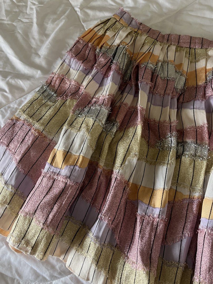 Authentic Christian Dior Runway 2016 Metallic Midi Skirt (Category: Luxury Apparel) located in Muntinlupa City. Submitted by thevintageeditbyashley (Listing ID 1451764458, Image 3). Description: -Authentic with tags and wash tags -Such a nice rare colorful piece! -Size is small, fits waistline 26-27 Y2K, Christian Dior, Dior Runway 2016, Authentic Designer, Runway Archive, Multicolor Metallic Skirt, Metallic Midi Skirt, Designer Midi Skirt, High 