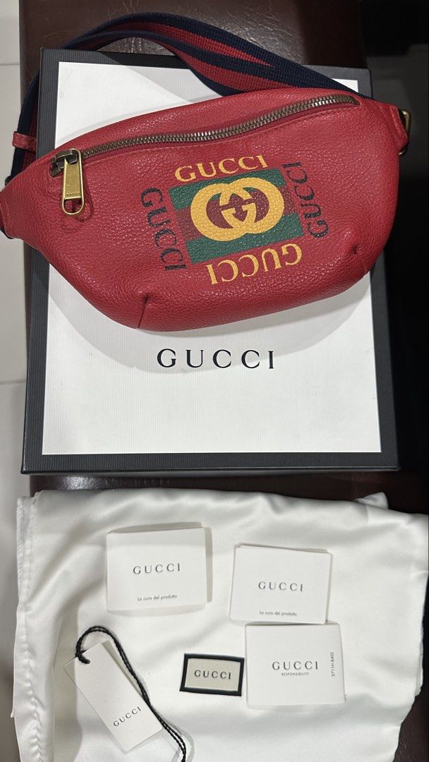 Authentic Gucci Beltbag/Bumbag (Category: Luxury Bags & Wallets) located in Las Pinas. Submitted by marshmallowmax (Listing ID 1451709890, Image 1). Description: Guaranteed Authentic! Slightly used, minimal signs of use, no flaws With box, dustbag and cards.