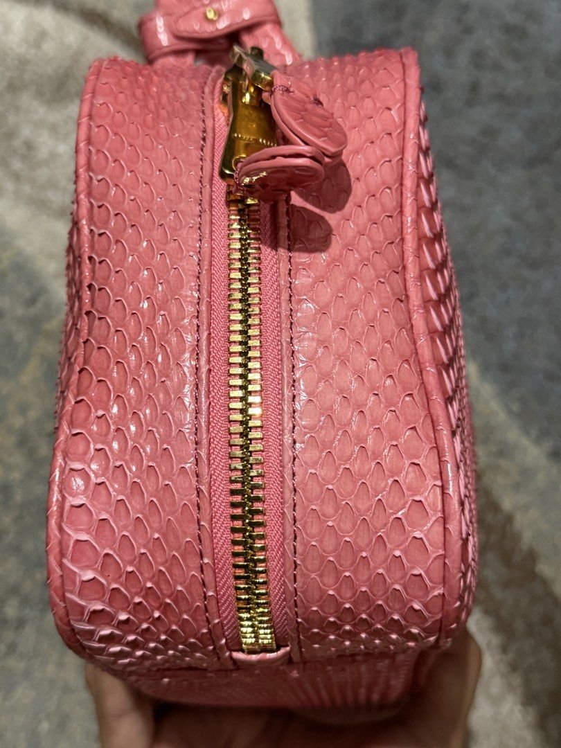 SALE FROM 42k Authentic Rare exotic Miu Miy beau petal pink python (Category: Luxury Bags & Wallets) located in Pasig City. Submitted by balenciaga.couture (Listing ID 1451761035, Image 3). Description: with dustbag exotic rare genuine python skin in beautiful pink petal shade .