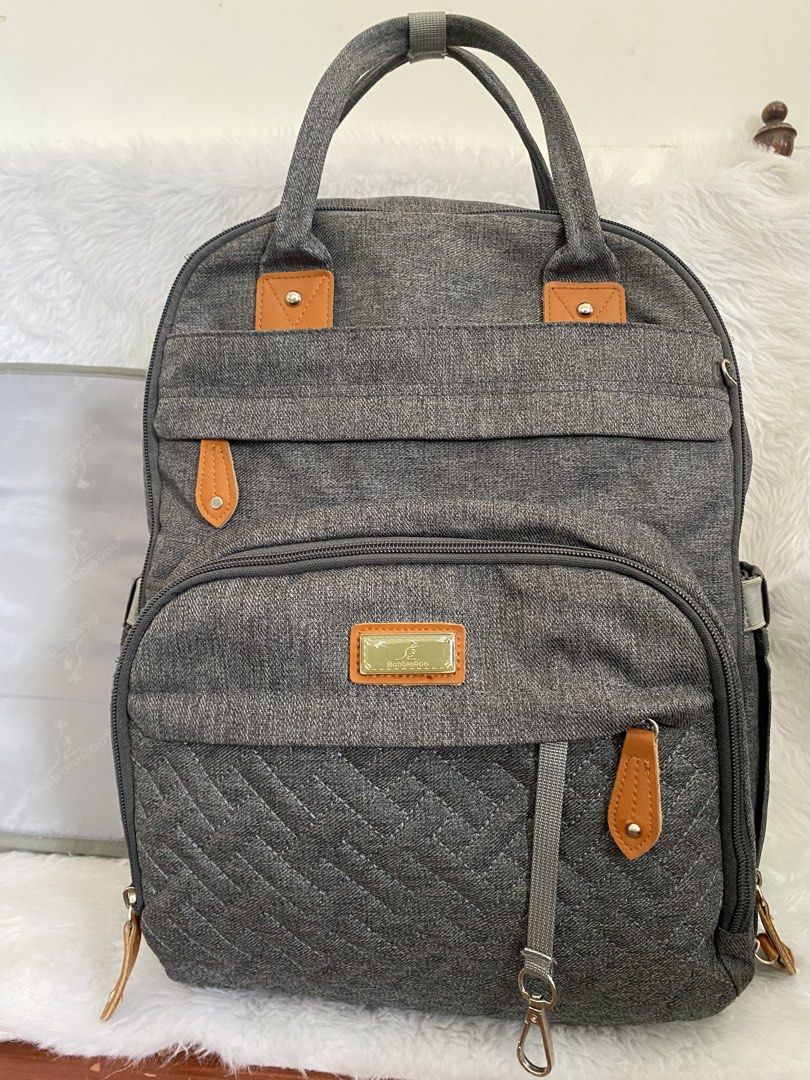 BabbleRoo Diaper Bag Backpack (Category: Diaper Bags & Wetbags) located in San Manuel. Submitted by titastreasures (Listing ID 1451705778, Image 3). Description: Pre loved from USA BabbleRoo Diaper Bag Backpack diaper backpack (size:12"x8"x16.5", 26L) foldable changing mat (size: 23"x14.5"), stroller straps, and a detachable pacifier holder - everything on-the-go parents need! .