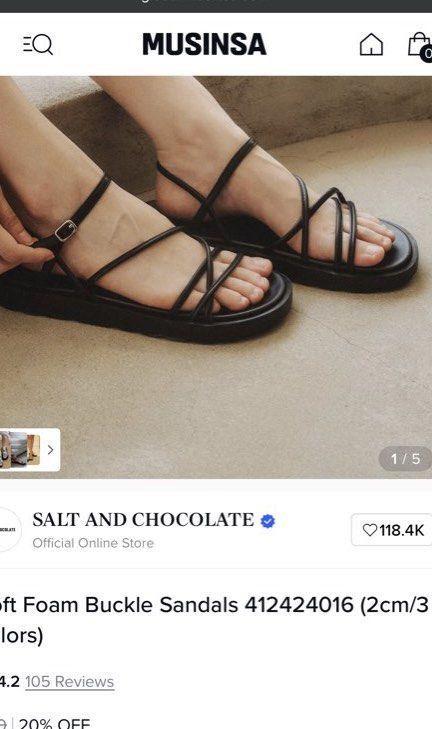 Black Strappy Flat Sandals (salt and chocolate) (Category: Flats & Sandals) located in Davao. Submitted by __blk99 (Listing ID 1451803912, Image 2). Description: -black strappy sandals -size 8 womens -in very good condition.