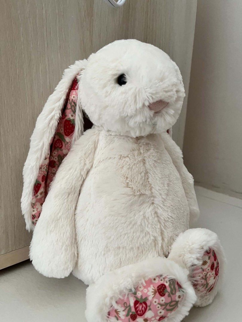 Bunny Cream Blossom Bashful Bunny Jellycat (Category: Plushies & Soft Toys) located in Manila. Submitted by fulloflauvi (Listing ID 1451702307, Image 2). Description: Bashful Bunny Jellycat > Blossom Cream Strawberry Variant > Bought from the jellycat website via amazon >Still has tags attached > Price is negotiable .