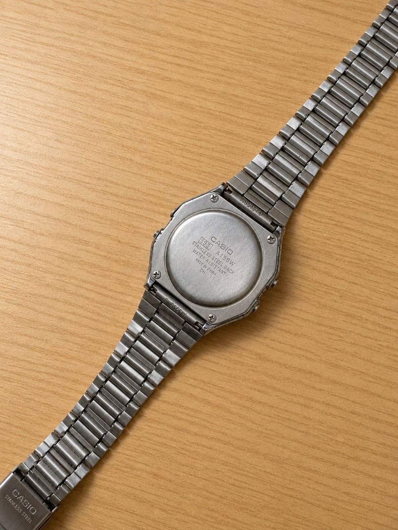 Casio Digital Watch Stainless Steel Band (Category: Men's Watches) located in Mabalacat. Submitted by maebirayd (Listing ID 1451858244, Image 2). Description: - Classic Casio digital watch - Stainless steel band and case - Gold-tone face - Water resistant - Ideal for everyday wear.