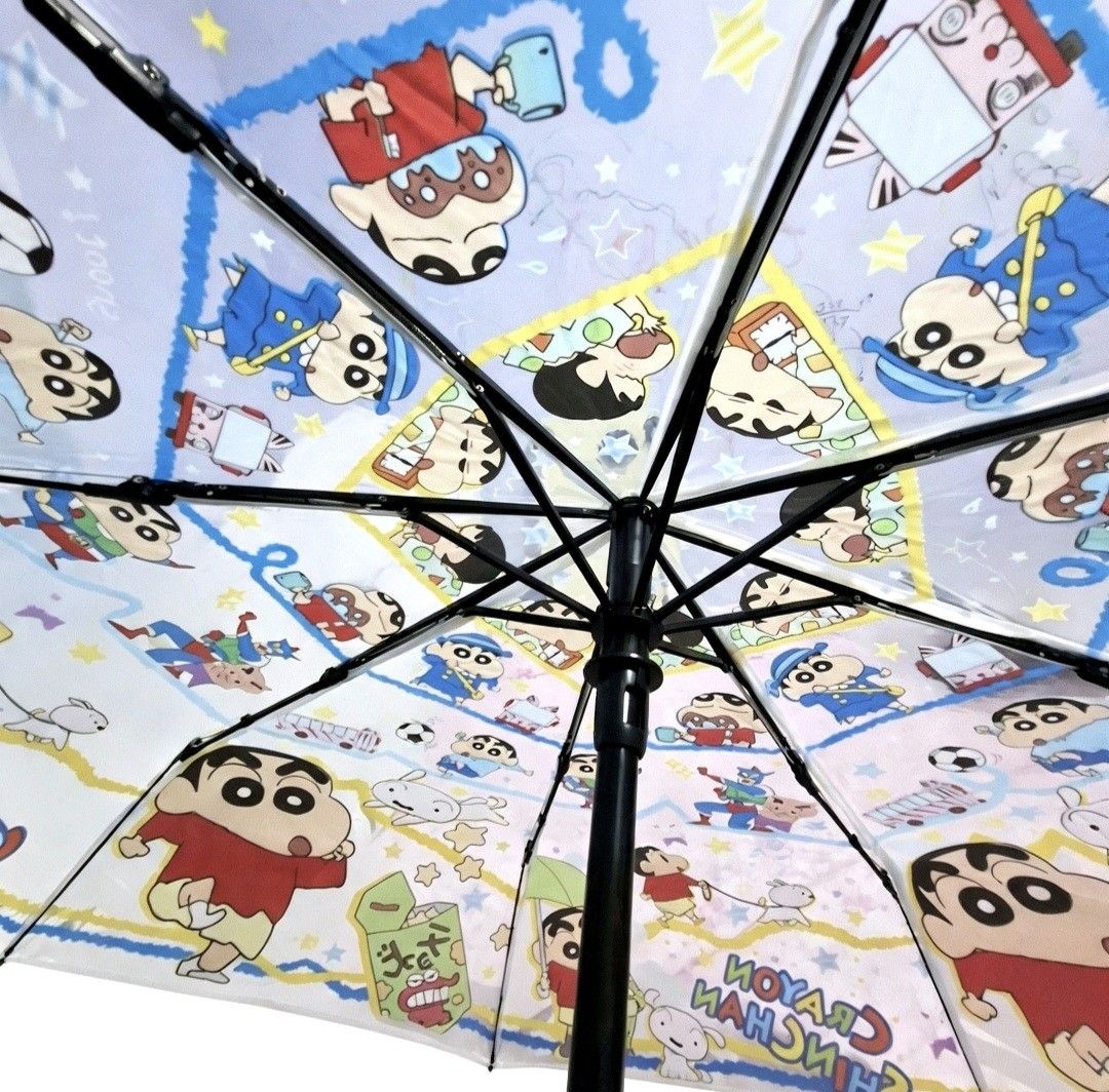Clear Shinchan automatic thick Umbrella (Category: Umbrellas) located in Quezon City. Submitted by ana-chan (Listing ID 1451702021, Image 3). Description: - Adorable Crayon Shinchan folding umbrella - Features Shinchan and friends design - Ideal for kids and Shinchan fans - Compact and portable when folded - Comes in original packaging with box - Essential for rainy weather.