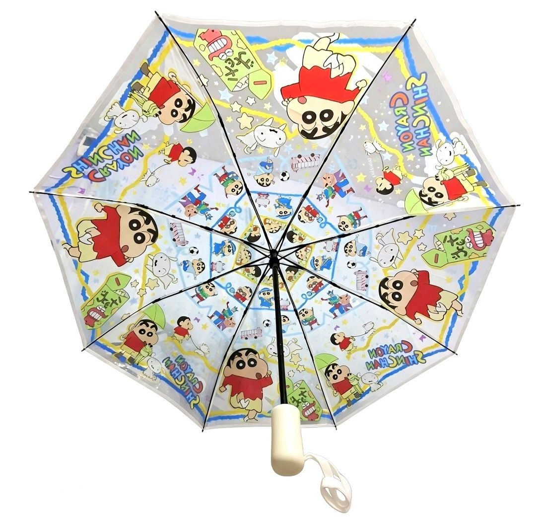 Clear Shinchan automatic thick Umbrella (Category: Umbrellas) located in Quezon City. Submitted by ana-chan (Listing ID 1451702021, Image 1). Description: - Adorable Crayon Shinchan folding umbrella - Features Shinchan and friends design - Ideal for kids and Shinchan fans - Compact and portable when folded - Comes in original packaging with box - Essential for rainy weather.