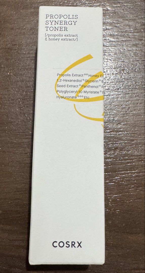 COSRX Propolis Synergy Toner (Category: Face Care) located in Pasig City. Submitted by mersssss (Listing ID 1451838033, Image 1). Description: - COSRX Propolis Synergy Toner - Made in Korea - Key Ingredients: Propolis Extract, Honey Extract, 1,2-Hexanediol, Glycerin, Panthenol, Hyaluronic Acid - Benefits: Hydrating, nourishing, soothing - Expiry Date: 2027-04-28.