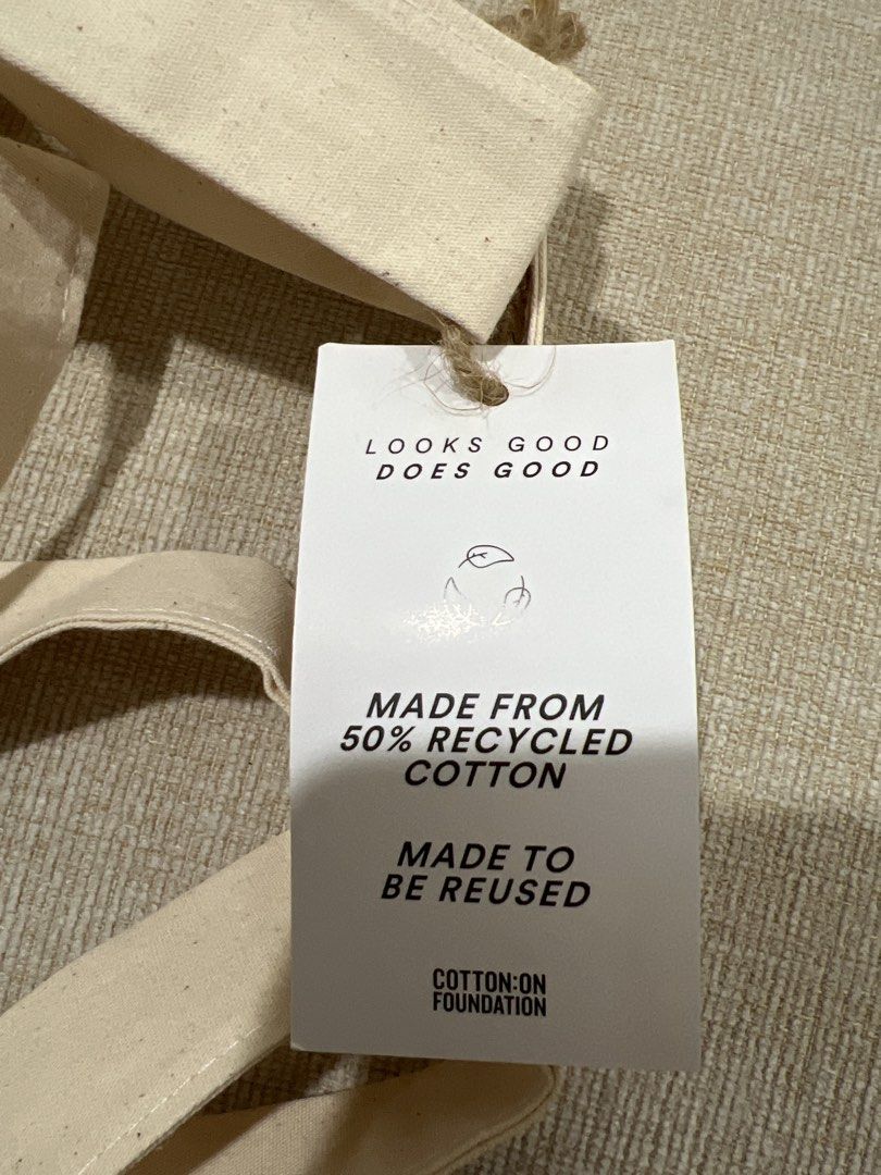 Cotton On Foundation Tote Bag (Category: Tote Bags) located in Kuala Lumpur. Submitted by shahneem (Listing ID 1451710004, Image 2). Description: - Cotton On Foundation tote bag - Designed for reuse - Ideal for everyday use or shopping - Simple and practical design.