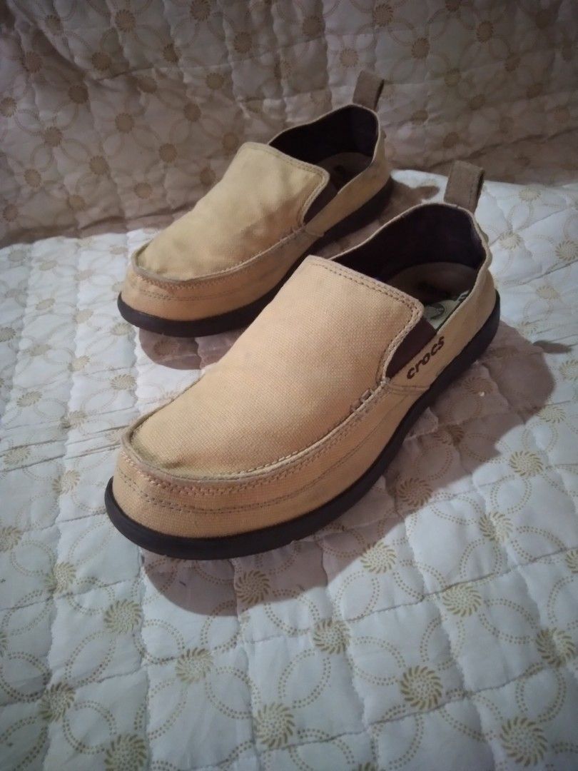 Crocs Canvas Slip-On Khaki Brown Men (Category: Casual Shoes) located in Zamboanga. Submitted by nurbya898048 (Listing ID 1451897167, Image 2). Description: - Comfortable Crocs canvas slip-on shoes/Loafer - Tan/khaki brown color - Easy to wear for casual outings - Dark brown soles - Features Crocs logo on the side - Perfect for everyday use Details; In good condition Color rate 9.5/10 or better Presentable, no flaws See all photos for details Siz
