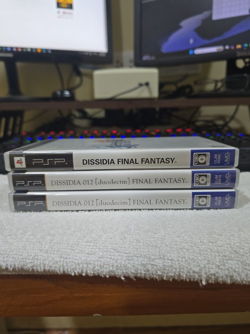 Dissidia Final Fantasy & Dissidia 012 PSP UMD Games Japanese (Category: PlayStation) located in Quezon City. Submitted by kevinskorner (Listing ID 1451732501, Image 1). Description: item: Selling Final Fantasy PSP Dissidia Bundle. All games were originally bought. Cases are in good condition. Game UMD discs are in excellent condition. Game manuals are clean. - Final Fantasy Dissidia PSP - 500 - Final Fantasy Dissidia Duodecim PSP - 500 each PM me