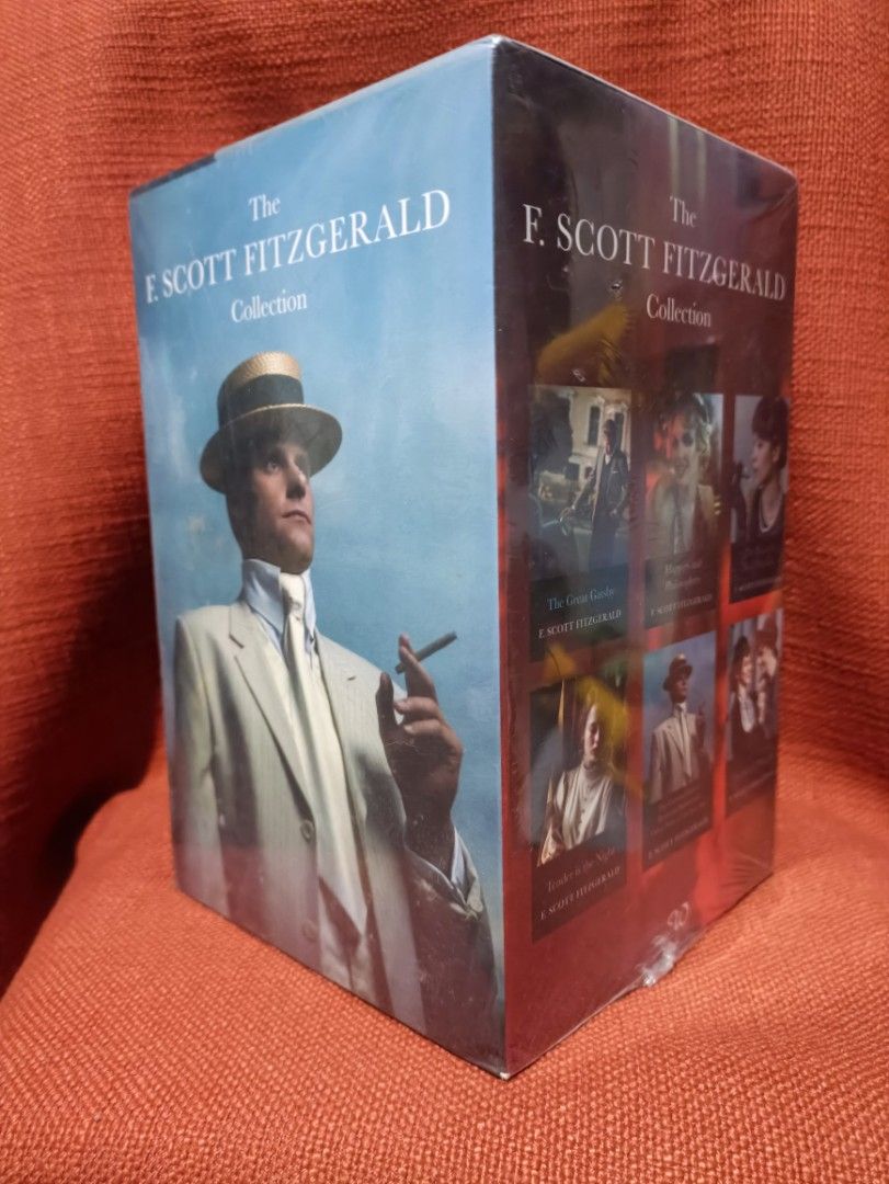 F. Scott Fitzgerald Collection Box Set (Category: Storybooks) located in Manila. Submitted by krishna_ayanami (Listing ID 1451863767, Image 3). Description: - Complete F. Scott Fitzgerald collection in a box set. - Includes: 'The Great Gatsby', 'Flappers and Philosophers', 'The Beautiful and Damned', 'Tender is the Night', 'The Curious Case of Benjamin Button and Other Tales of the Jazz Age', and 'This Side of Paradise'. - All books are brand new