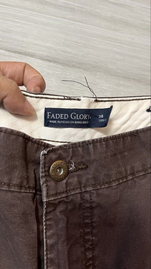 Faded Glory Men's Brown Cargo Shorts Size 38 (Category: Shorts) located in Cabuyao City. Submitted by bulandos (Listing ID 1451857034, Image 3). Description: - Brand: Faded Glory - Type: Cargo Shorts - Color: Brown - Size: 38 Waist - Material: 100% Cotton - Origin: Made in Bangladesh - Features: Classic cargo style with multiple pockets - Ideal for: Casual wear or work - Condition: Light marks on the front (please check photos for details).