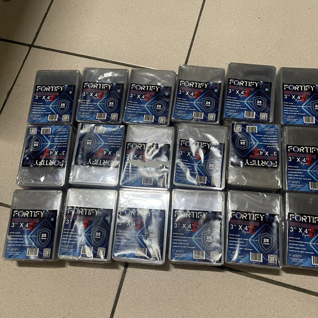 Fortify 3" x 4" Regular Card Sleeves (25 Pieces per Pack) (Category: Raw Singles) located in Manila. Submitted by gomdobear (Listing ID 1451891650, Image 3). Description: Fortify Toploader 3x4 35pt - buy in bulk 40 packs @ 1600 - buy each 5 - best for photocard business / nba / pokemon card.