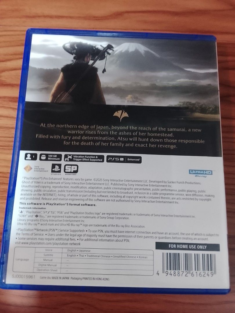 Ghost of Yotei (Category: PlayStation) located in Manila. Submitted by coinhunter8 (Listing ID 1451799655, Image 3). Description: Released date October 2025 ghost of yotei perfect gameplay. made in japan my collection.