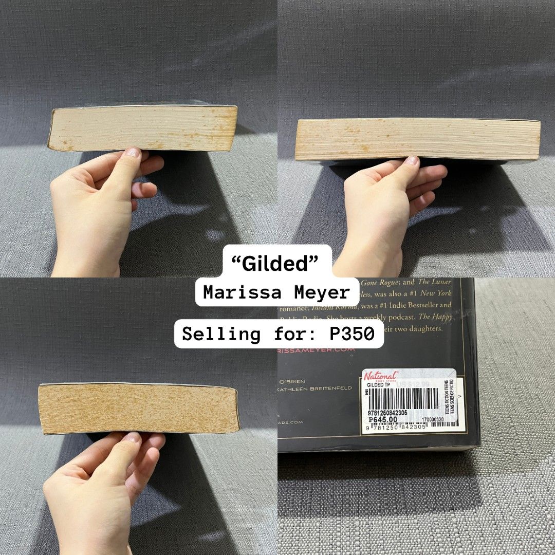 Gilded by Marissa Meyer | YA FANTASY BOOKS (Category: Storybooks) located in Pasig City. Submitted by ohmiko (Listing ID 1451828166, Image 2). Description: Read before buying: 📖 RFS: decluttering! • Gilded: Unread. Kept on bookshelf. • Bought from NBS 📖 Prices stated are final 📦 Shipping out only on the weekends! 📦 Lalamove for Metro Manila | J&T or GoGoExpress for other locations. 📦 SF to be shouldered by buyer 📍Shipping from Pasig City Th