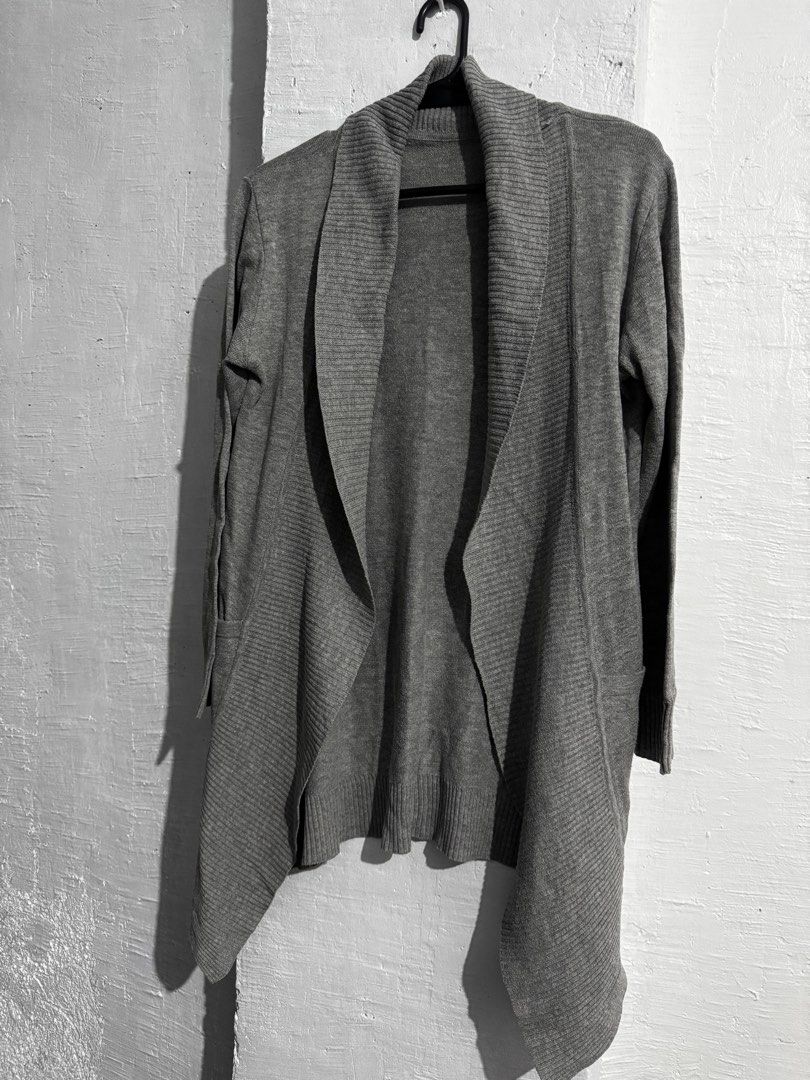 Grey Waterfall Cardigan (Category: Coats, Jackets and Outerwear) located in Santa Rosa. Submitted by secondfinds8 (Listing ID 1451845743, Image 1). Description: Bought in Hongkong. .