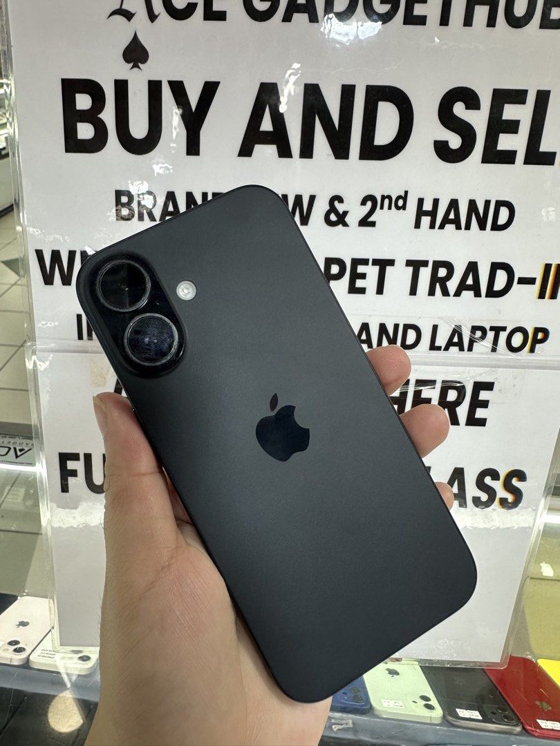 Iphone 16 256gb (Category: iPhone 16 Series) located in San Juan City. Submitted by ace_gadgethub (Listing ID 1451826317, Image 3). Description: Iphone 16 256gb Openline/NTC 88 Batt (normal peak) with theft insurance and receipt No issue With Original box and cable.