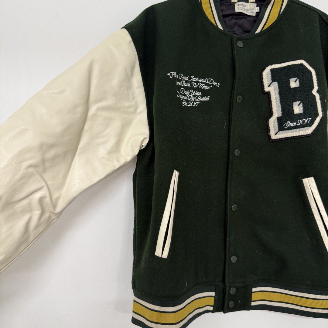 Leather Baseball Jacket (Category: Coats, Jackets and Outerwear) located in Kuala Lumpur. Submitted by mr.east2010 (Listing ID 1451783613, Image 3). Description: like new leather sleeves ( white part).
