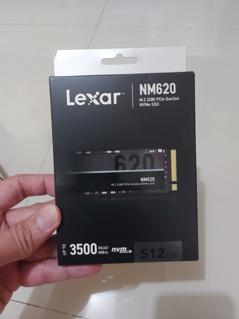 Lexar NM620 512GB (Category: Other Accessories) located in Manila. Submitted by matteoolaptops (Listing ID 1451777982, Image 2). Description: - Brand: Lexar - Model: NM620 - Capacity: 512GB - Type: NVMe M.2 SSD - Condition: Brand new, sealed in box - High-speed performance for gaming, content creation, and everyday use..