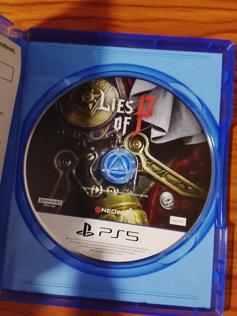 Lies of P PS5 (Category: PlayStation) located in Manila. Submitted by coinhunter8 (Listing ID 1451842803, Image 2). Description: Lies of P master piece Year released Sept 2023 made in Japan collection with different Boss fight. Test your patience..