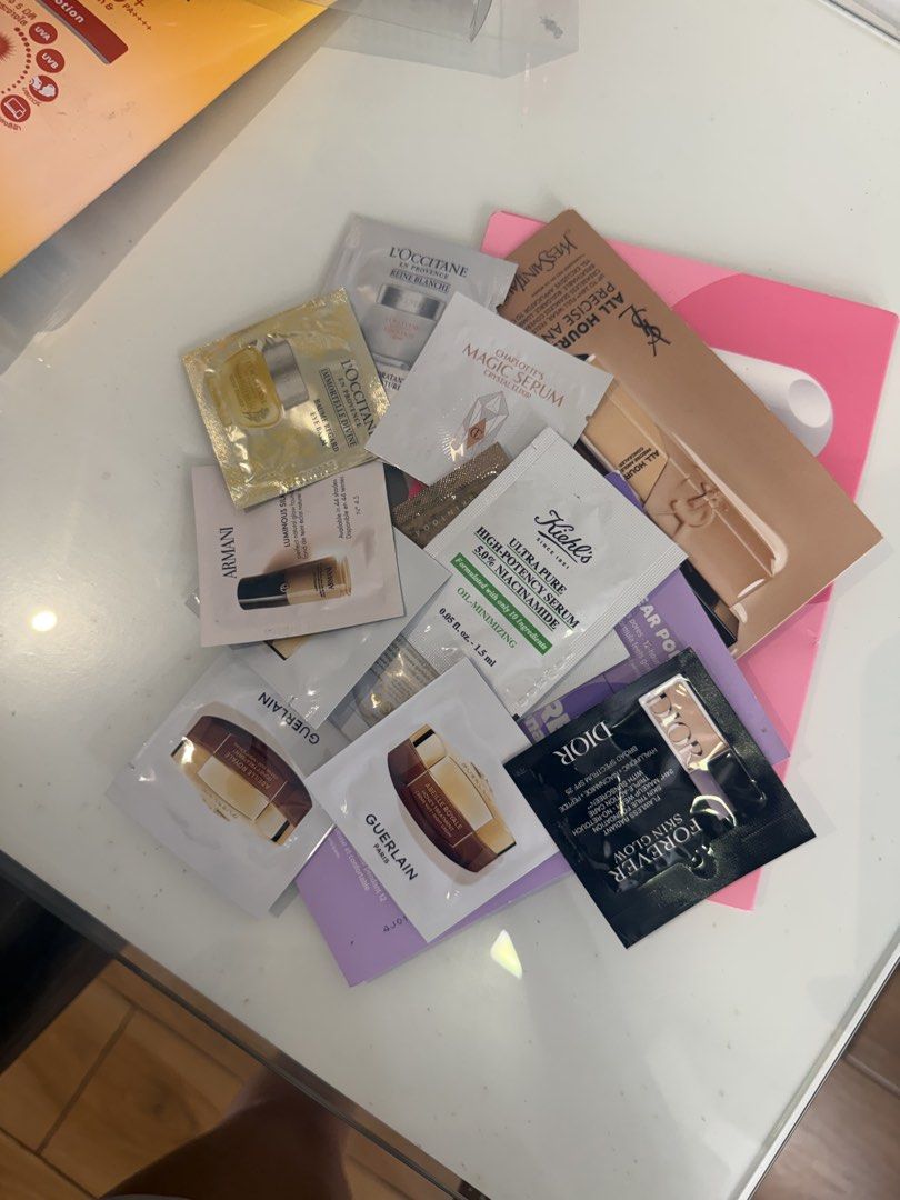 Makeup and skincare samples (Category: Makeup) located in Quezon City. Submitted by destashingmycloset (Listing ID 1451731939, Image 1). Description: .