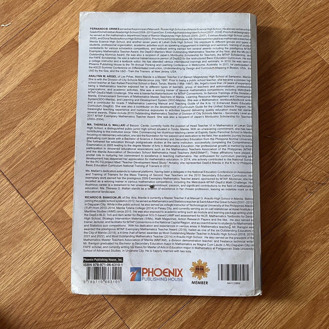 Math Grade 8 Book (Category: Textbooks) located in Manila. Submitted by lovedchrx051201 (Listing ID 1451722191, Image 2). Description: Almost all pages na may sasagutan is my writings. Loc: bulacan Mop: Gcash or Gotyme Mod: Jnt or lalamove.
