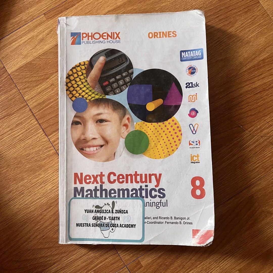 Math Grade 8 Book (Category: Textbooks) located in Manila. Submitted by lovedchrx051201 (Listing ID 1451722191, Image 1). Description: Almost all pages na may sasagutan is my writings. Loc: bulacan Mop: Gcash or Gotyme Mod: Jnt or lalamove.