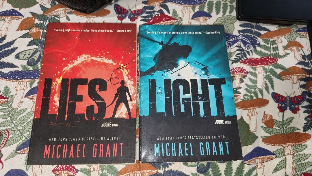 Michael Grant Bundle: Lies (Book 3) + Light (Book 6) | Can be sold separately (Category: Storybooks) located in Pasig City. Submitted by bookbeeph (Listing ID 1451701634, Image 2). Description: Michael Grant Bundle: Lies (Book 3) + Light (Book 6) | Never Read 📚 Genres: • Young Adult (YA) • Science Fiction • Dystopian Fiction • Fantasy • Adventure Description: ✨ Selling as a bundle ✨ Never read ✨ Minimal signs of storage ✨ Light foxing only (cosm